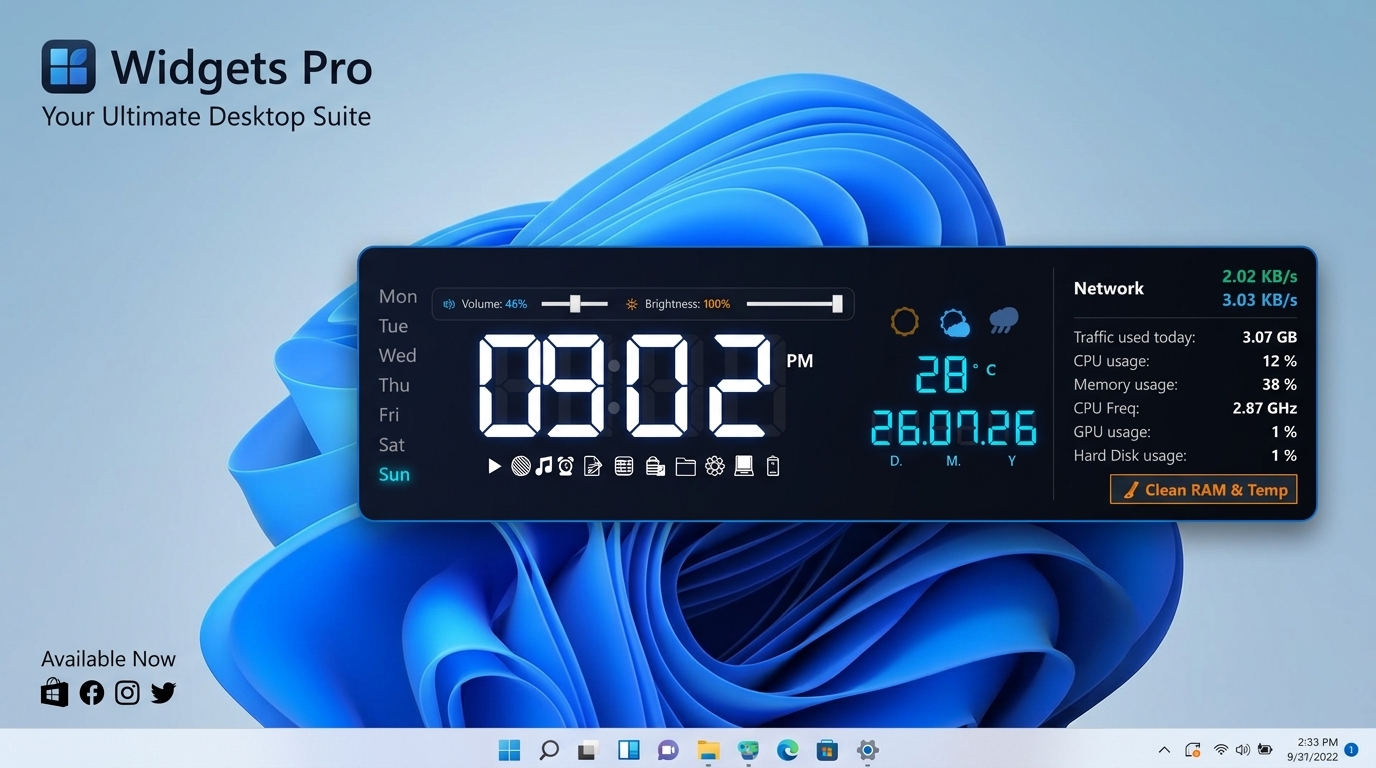 DeskClock UI Exact Thumbnail Showcase